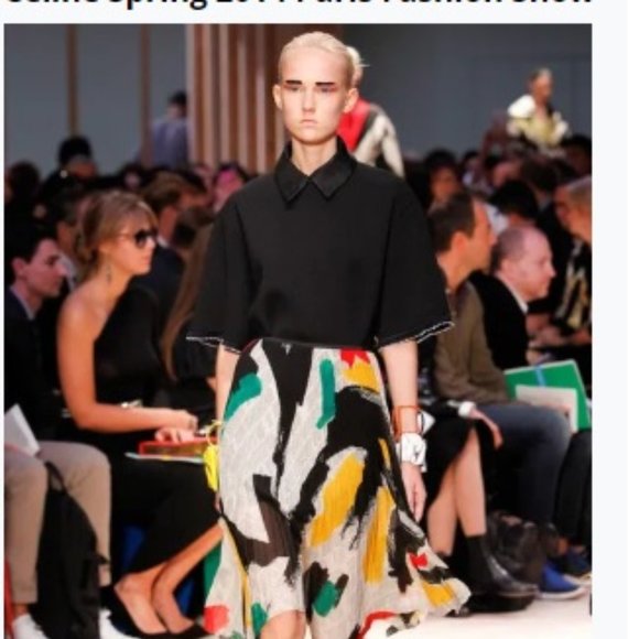 Celine silk printed asymmetrical skirt - Picture 5 of 8